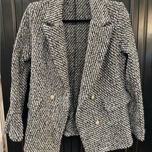 SHEIN Monochrome Tweed Blazer